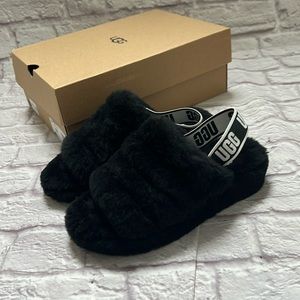 UGG slide black Fluff Yeah
